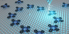 The positioning of individual molecules on a material’s surface is carried out using a scanning tunnelling microscope. The tip of the probe emits an electrical impulse to deposit a molecule it is carrying.

Credit
Bernhard Ramsauer - TU Graz